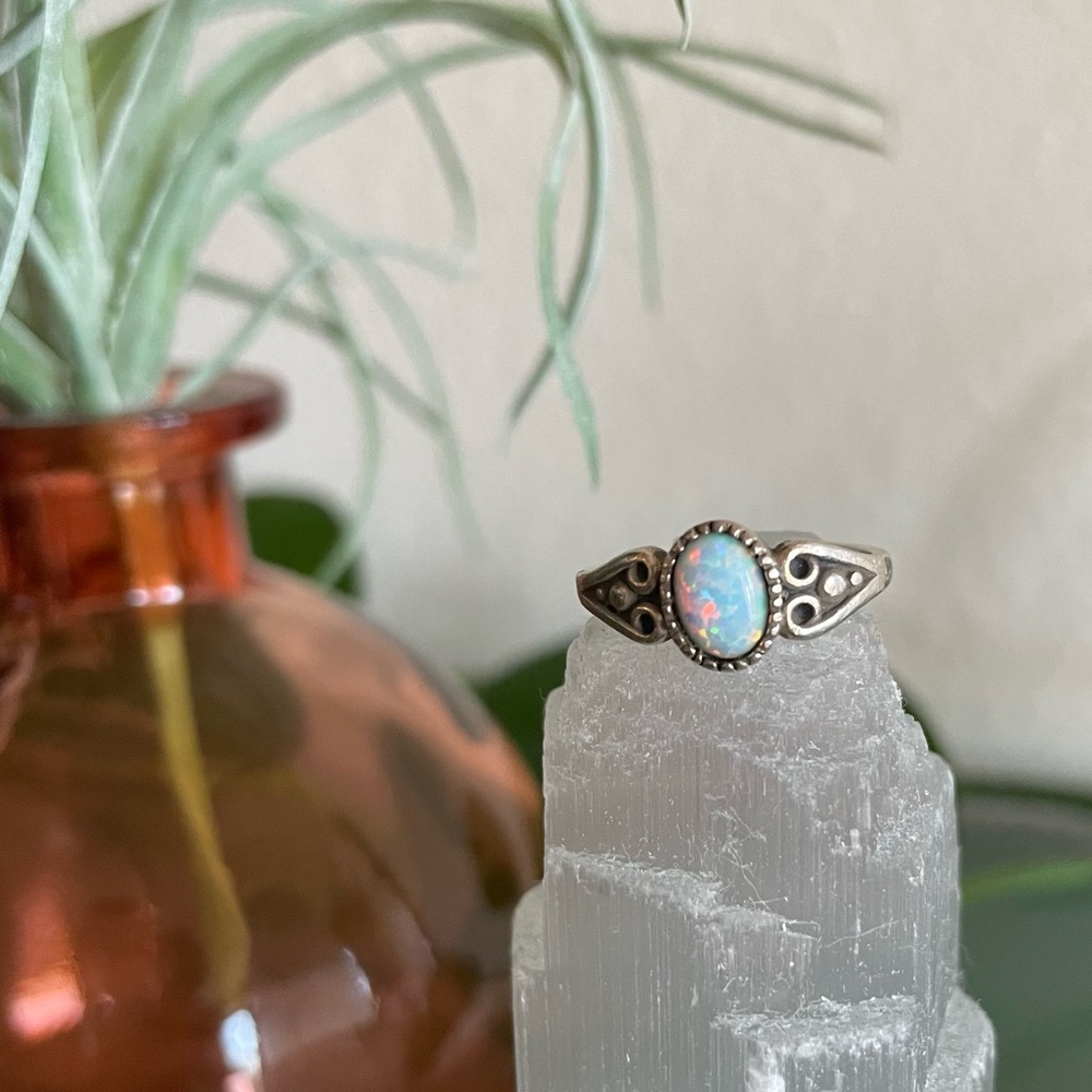 Opal Silver Ring